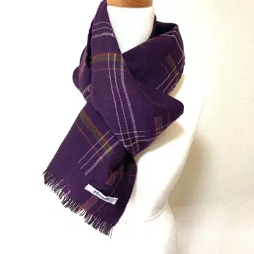 레어 존스턴즈 머플러 보라색 퍼플 체크