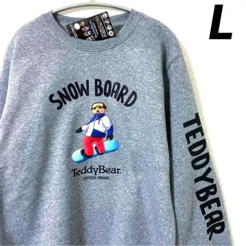 테디베어 맨투맨 트레이닝복 속기모 스케이트보드 L 새상품