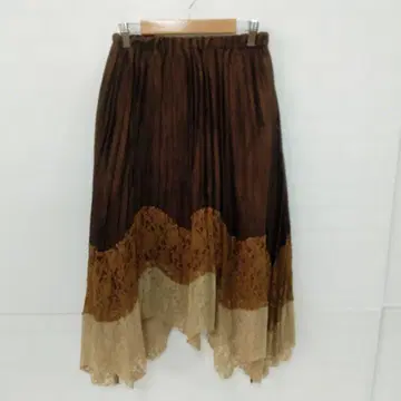 11.21 S369P 엑시즈팜 플리츠 스커트 브라운 계열