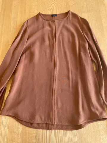 JOSEPH 브라운 실크 블라우스