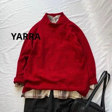 YARRA 울 보틀넥 니트 풀오버 야라 하이넥 아이보리