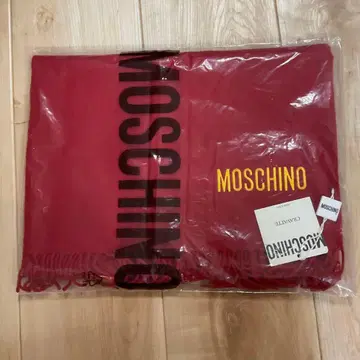 새상품 ITALY 모스키노 MOSCHINO 로고 자수 울 머플러