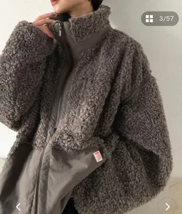 Java 푸들 보아 x 나일론 이소재 절개 플라이트 자켓