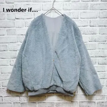 긴자 매기 보아 블루종 포근포근 V넥