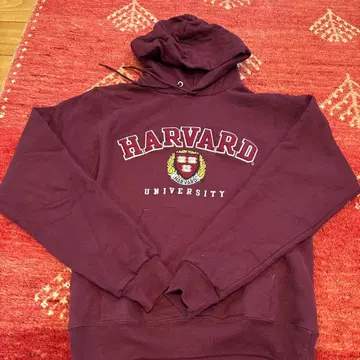 하버드 대학 후드티 버건디 XS