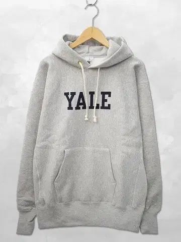 챔피온 YALE 칼리지 로고 맨투맨 리버스 위브 후드티 L