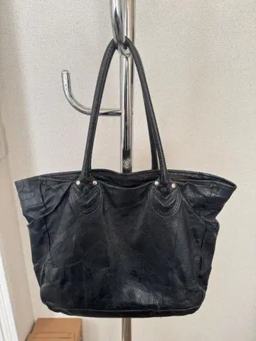 Joe McCoy 블랙 가죽 토트백