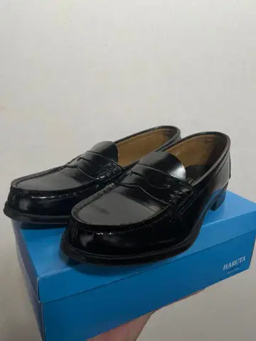 HARUTA 4514 블랙 로퍼 24.5 EE