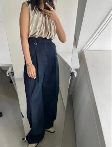 MIESROHE 프론트 턱 데님 팬츠 사이즈 1