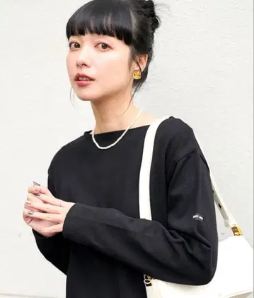 세인트 제임스 블랙 긴팔 T셔츠 코튼