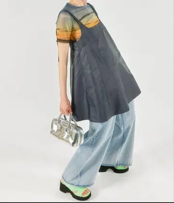 새상품 MAISON SPECIAL A라인 미니 튜닉 그레이