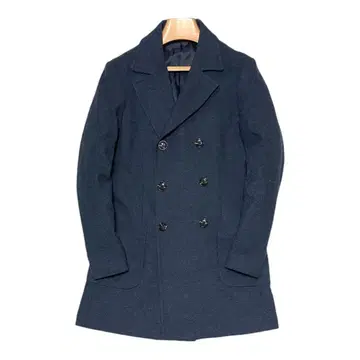 SUIT SELECT 비슈 더블 울 블렌드 체스터 코트 M 네이비