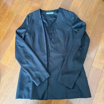 블랙 노카라 자켓 사이즈 2