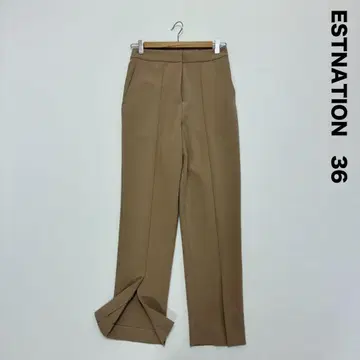 ESTNATION 에스트네이션 프론트 벤츠 팬츠 36 베이지