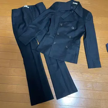 블랙 더블 브레스트 수트 세트