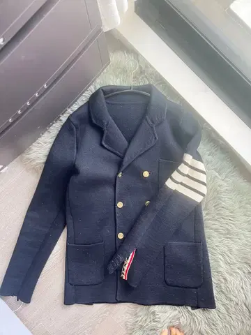 네이비 더블 브레스트 자켓