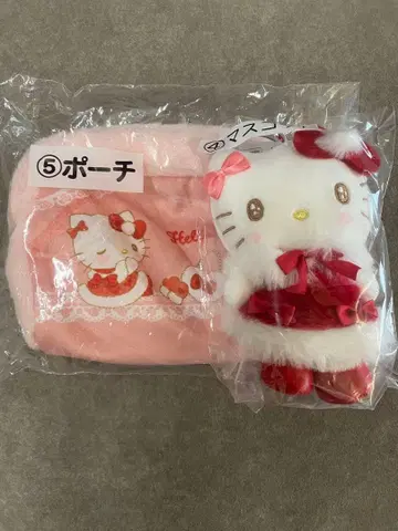 헬로키티 제일복권 파우치와 마스코트 2개 세트