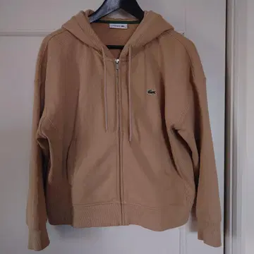 LACOSTE 베이지 집업 후드티