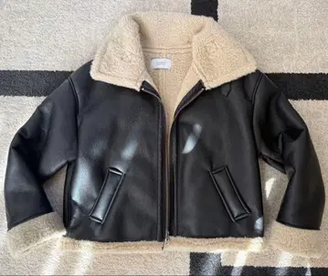 STUDIOUS 보아 블루종 인조 가죽 무스탕 자켓