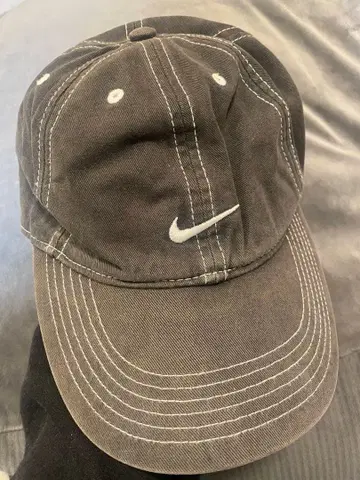 나이키 그레이 블랙 야구 모자 구제 의류 레어 레트로