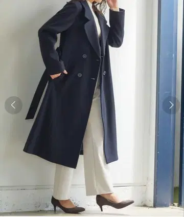 Honey's 더블 버튼 테일러드 코트 네이비