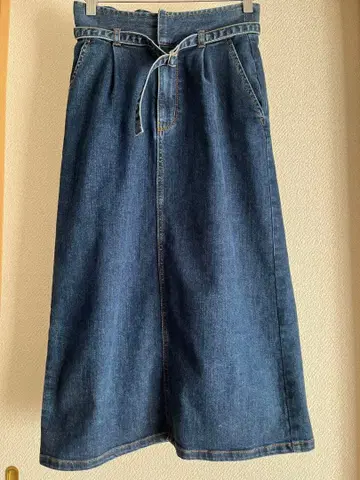 코히나 cohina 다크 블루 데님 타이트 스커트