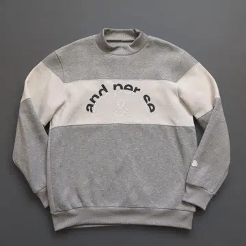 [컨디션 최상] 앤퍼시 골프 두꺼운 원단 모크넥 스웨터 그레이 LL