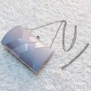 AIMER 에메 2way 크로스 디자인 금속 장식 백 실버