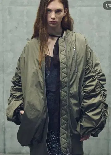 라벨 에튀드 MA-1 자켓 카키