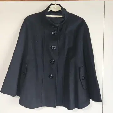 블랙 판초 코트