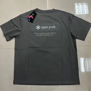 미사용 새상품 스노우피크 한국 한정판 반팔 T셔츠 2XL 그레이