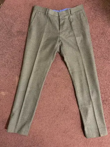 TOMMY HILFIGER 그레이 계열 하운드투스 체크 패턴 슬랙스