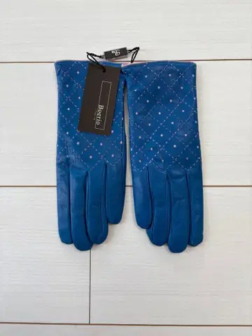 Boerio 파랑 가죽 장갑 7 1/2 사이즈 MADE IN ITALY