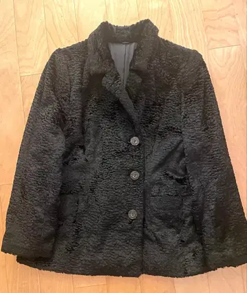 블랙 아스트라칸풍 자켓