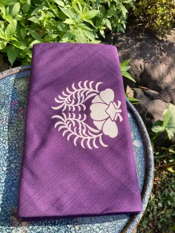 보라색 꽃무늬 보자