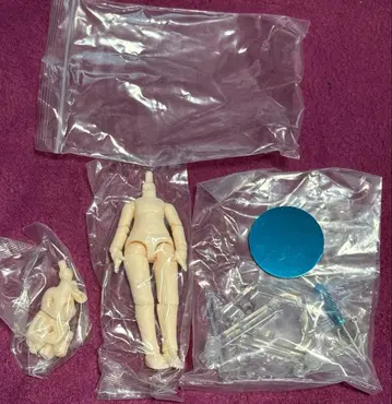 인형 바디 & 받침대 & 교체용 바디 부품 세트 벚꽃 핑크 컬러