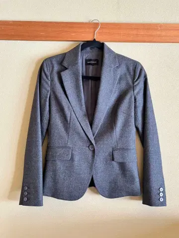 퀸즈 코트 심플한 그레이 자켓 울 사이즈 2