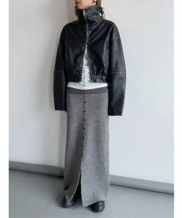 택 포함 AIC.2WAY 알파카 터치 니트 롱 스커트/원피스