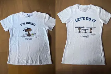 [ 단종 ] 하와이 한정판 일광화상 스누피 T셔츠 세트