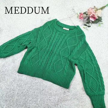 [메듀움] 여성용 상의 니트 스웨터 그린 사이즈 S
