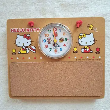 산리오 한정판 헬로키티 코르크 보드 시계
