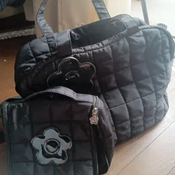 블랙 퀼팅 숄더백 세트