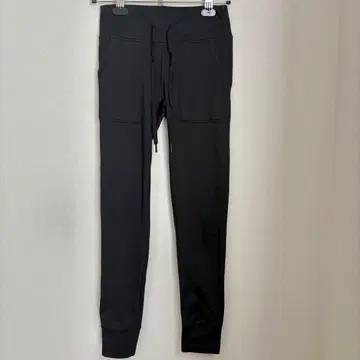조거 팬츠 [ S ] 블랙 슬림 스트레이트 허리밴딩 드로스트