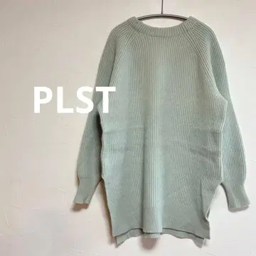 플러스 PLST 울 캐시미어 니트 민트 그린 여성용 M