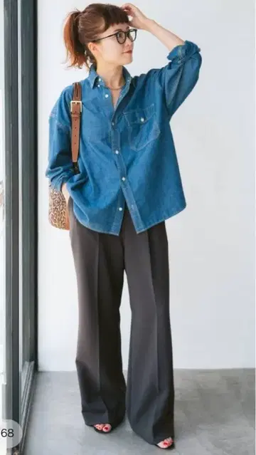 스픽 앤 스팬 더블 크로스 투 턱 팬츠 36 새상품급