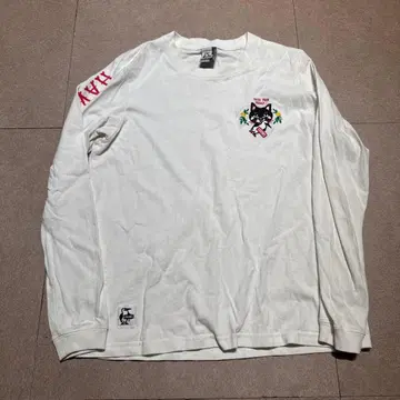 Chums 롱t 긴팔t셔츠 화이트 자수 여성용 M