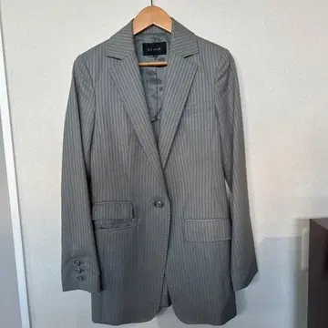 기간 한정 판매 Le souk 스트라이프 테일러드 자켓 36