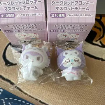 산리오 치이카와 (먼작귀) 시크릿 플로키 마스코트 참 쿠로미 모몽가