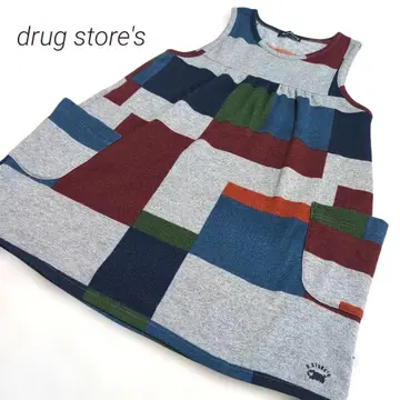 드럭스토어의 패치워크 루즈핏 튜닉 슬리브리스