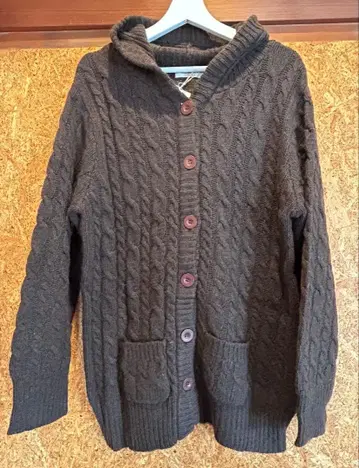 서브 스트리트 빅 사이즈 롱 가디건 니트 코트 12,900엔 브라운